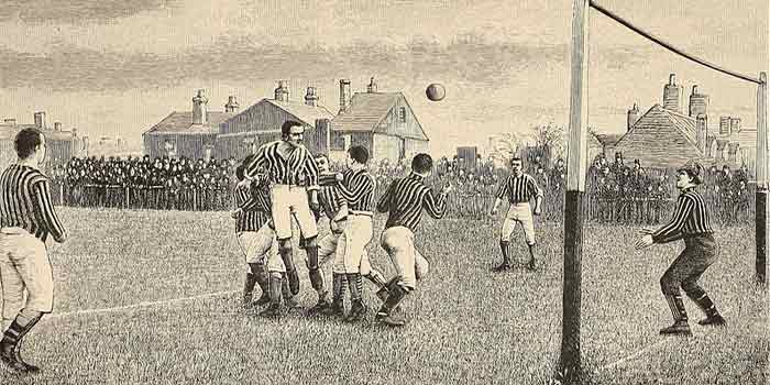 Representación del-fútbol-inglés en sus primeros años